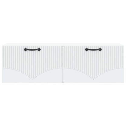 Wandbeugel TV-kast Wit 98 x 31 x 30 cm Bewerkt hout