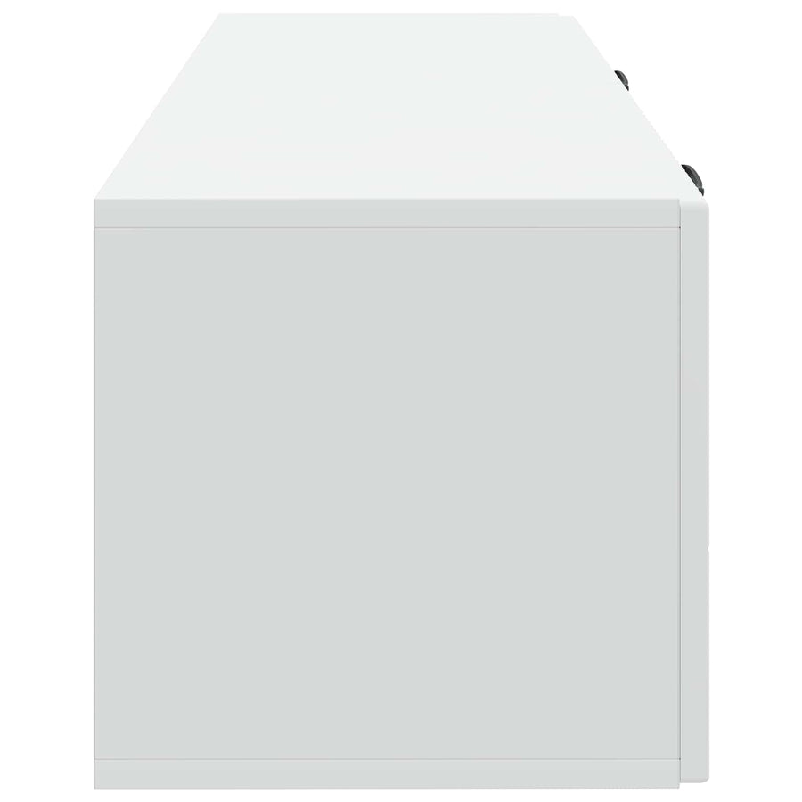 Wandbeugel TV-kast Wit 98 x 31 x 30 cm Bewerkt hout