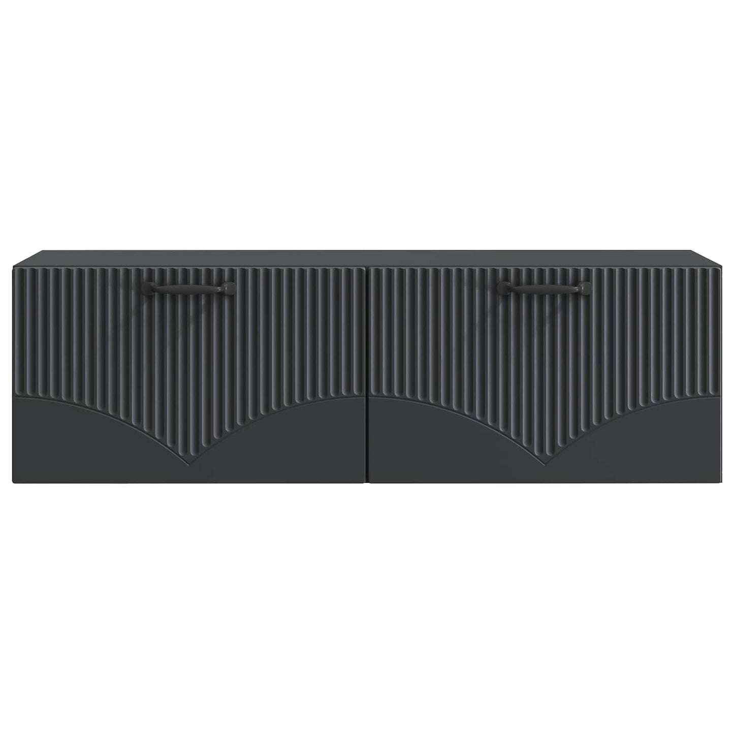 Wandbeugel TV-kast Zwart 98 x 31 x 30 cm Bewerkt hout