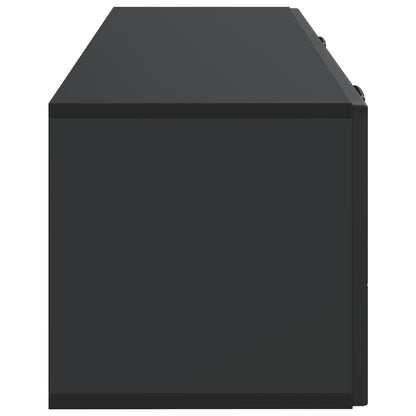 Wandbeugel TV-kast Zwart 98 x 31 x 30 cm Bewerkt hout