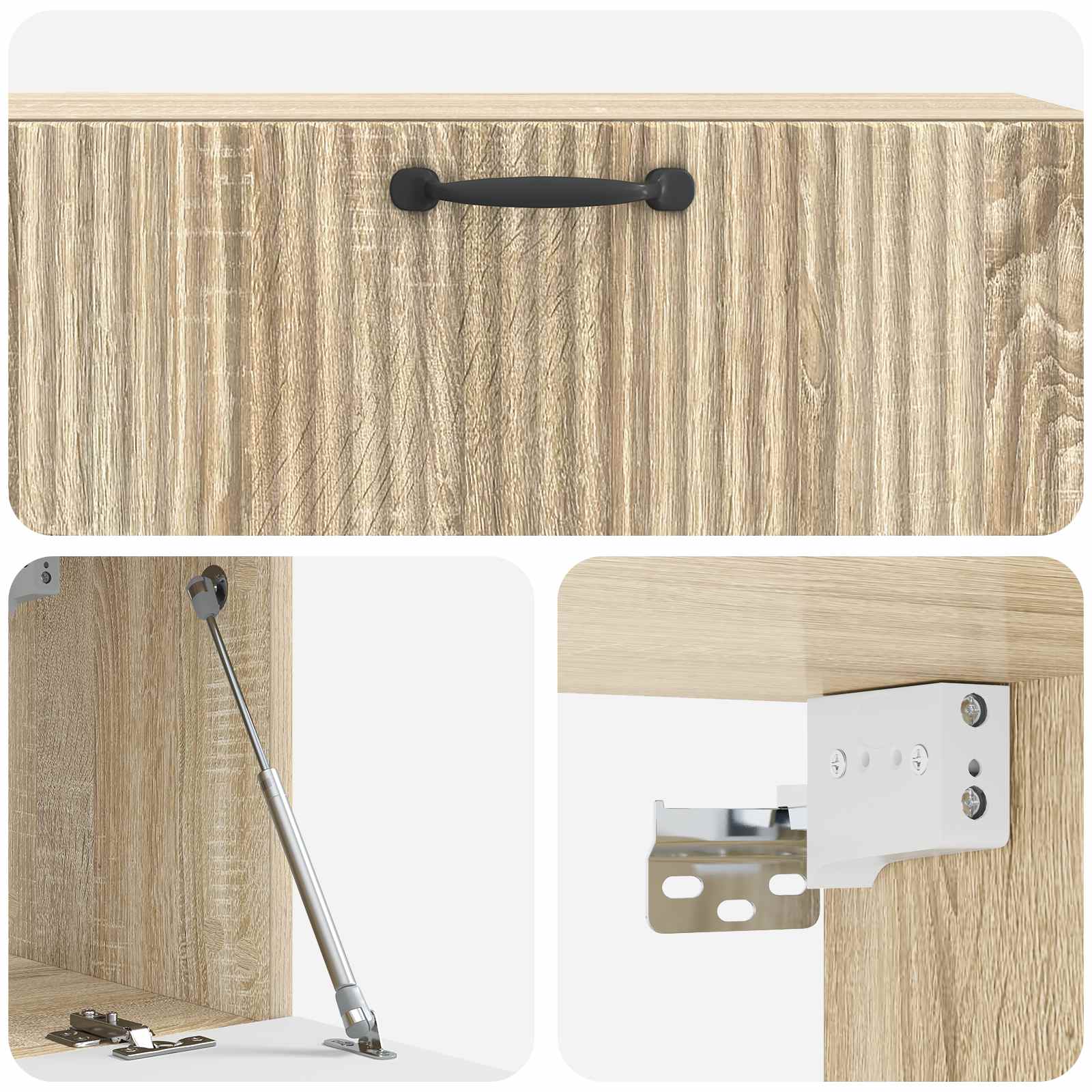 Wandbeugel TV-kast Sonoma Eiken 98 x 31 x 30 cm Bewerkt hout