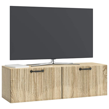 Wandbeugel TV-kast Sonoma Eiken 98 x 31 x 30 cm Bewerkt hout