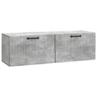 Wandkast TV 98x31x30 cm betongrijs bewerkt hout