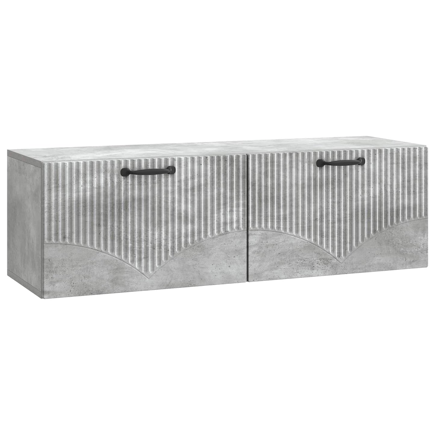 Wandbeugel TV-kast Betongrijs 98 x 31 x 30 cm Bewerkt hout