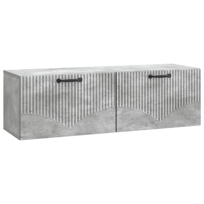 Wandbeugel TV-kast Betongrijs 98 x 31 x 30 cm Bewerkt hout