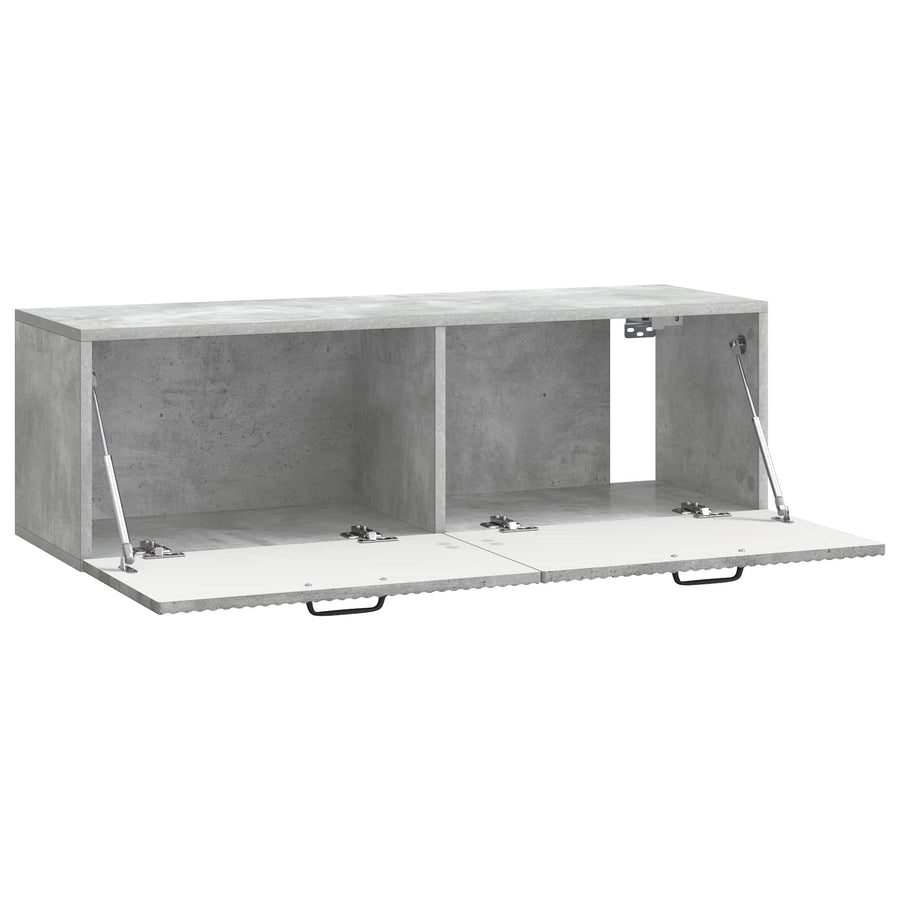 Wandbeugel TV-kast Betongrijs 98 x 31 x 30 cm Bewerkt hout
