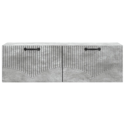 Wandbeugel TV-kast Betongrijs 98 x 31 x 30 cm Bewerkt hout