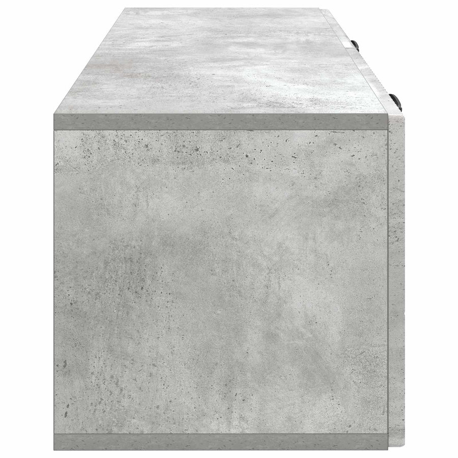 Wandbeugel TV-kast Betongrijs 98 x 31 x 30 cm Bewerkt hout
