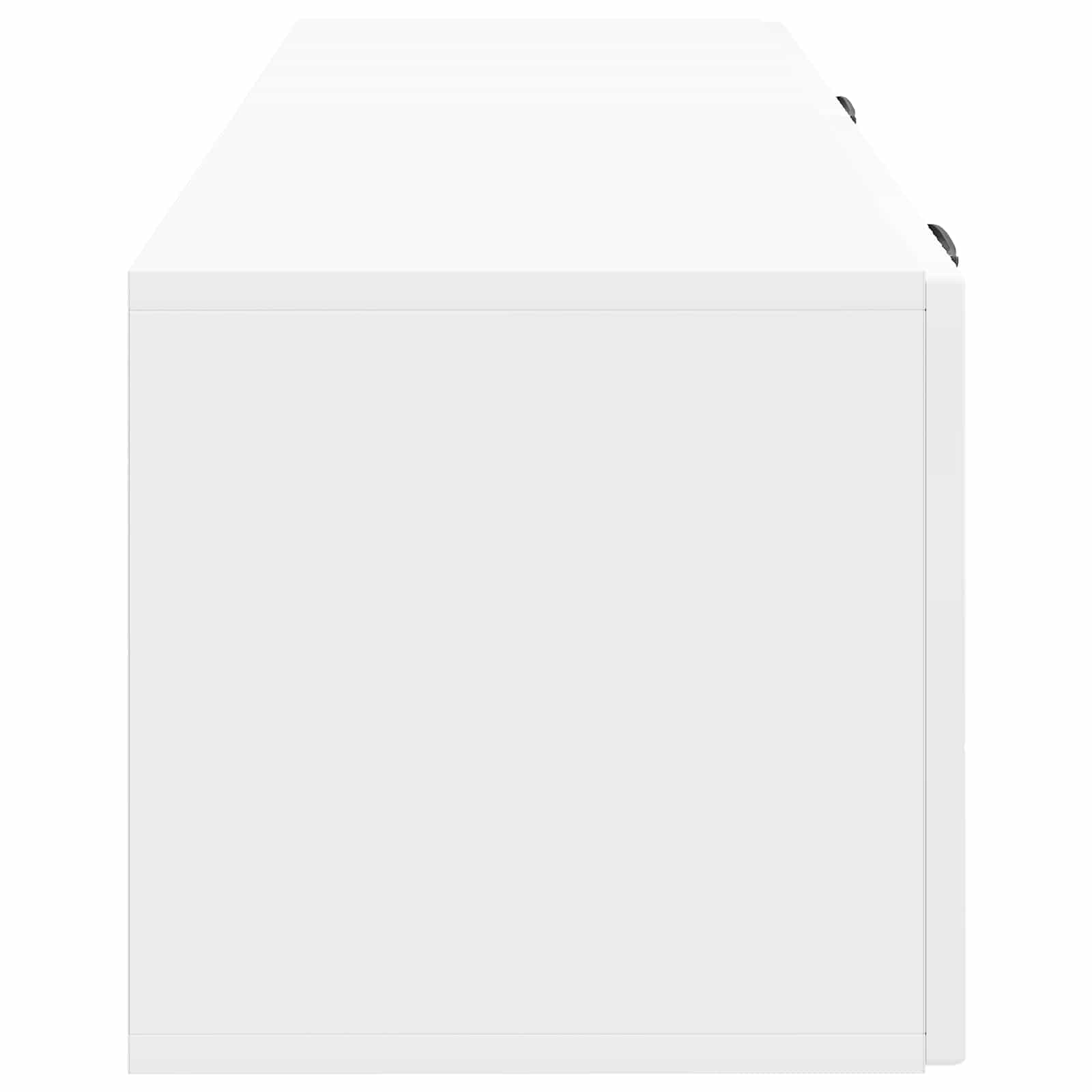Wandbeugel TV-kast Hoogglans Wit 98 x 31 x 30 cm Bewerkt hout