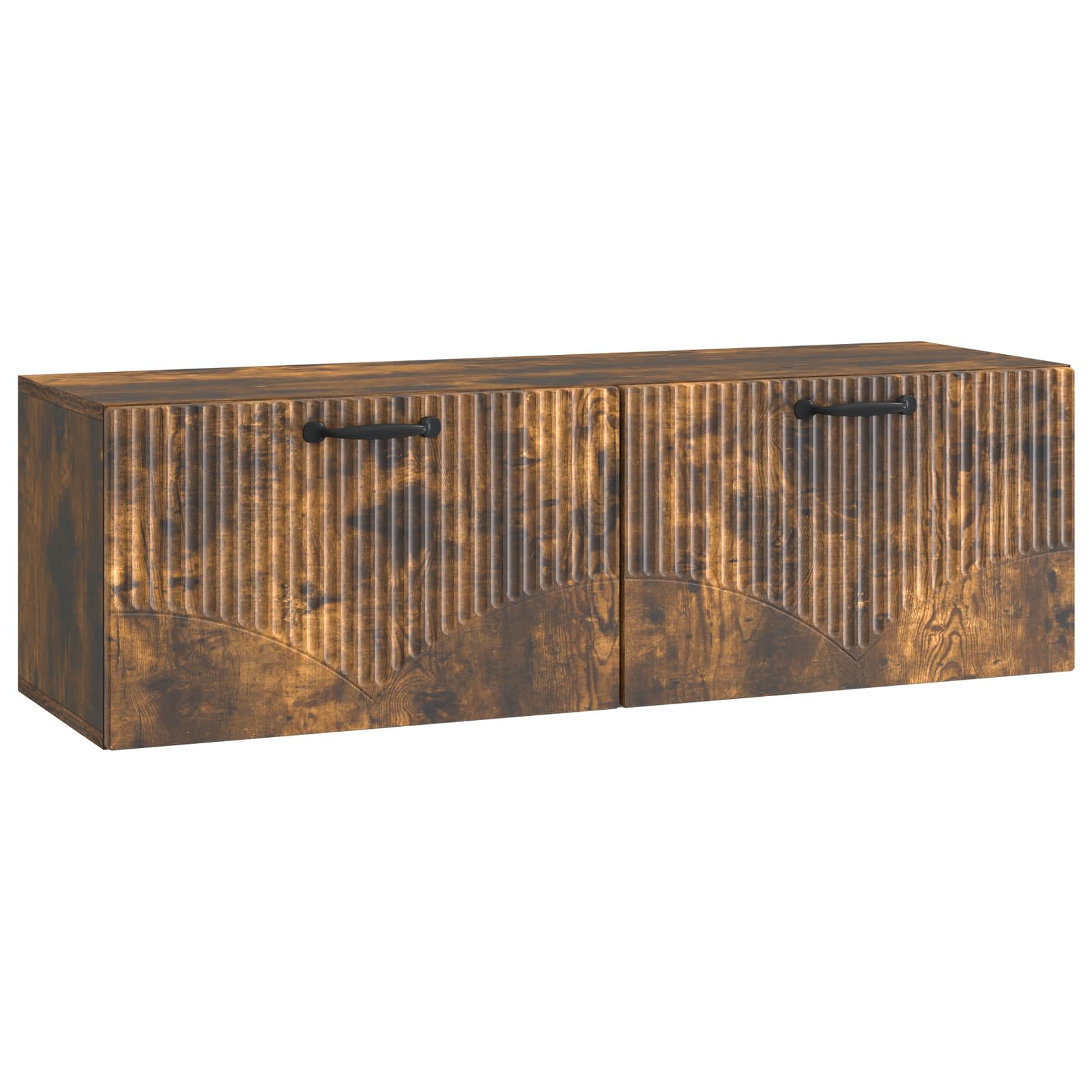 Wandbeugel TV-kast Gerookt eiken 98 x 31 x 30 cm Bewerkt hout