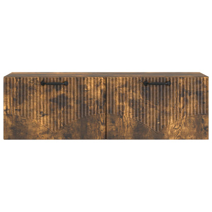 Wandbeugel TV-kast Gerookt eiken 98 x 31 x 30 cm Bewerkt hout