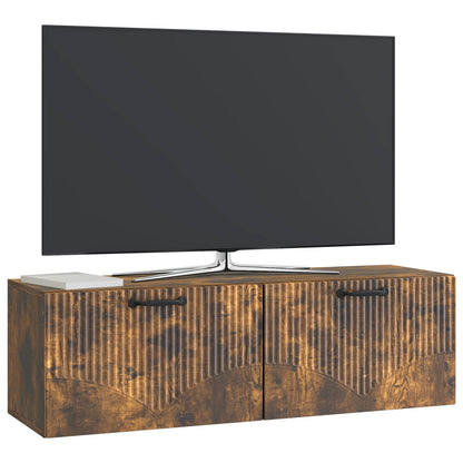 Wandbeugel TV-kast Gerookt eiken 98 x 31 x 30 cm Bewerkt hout