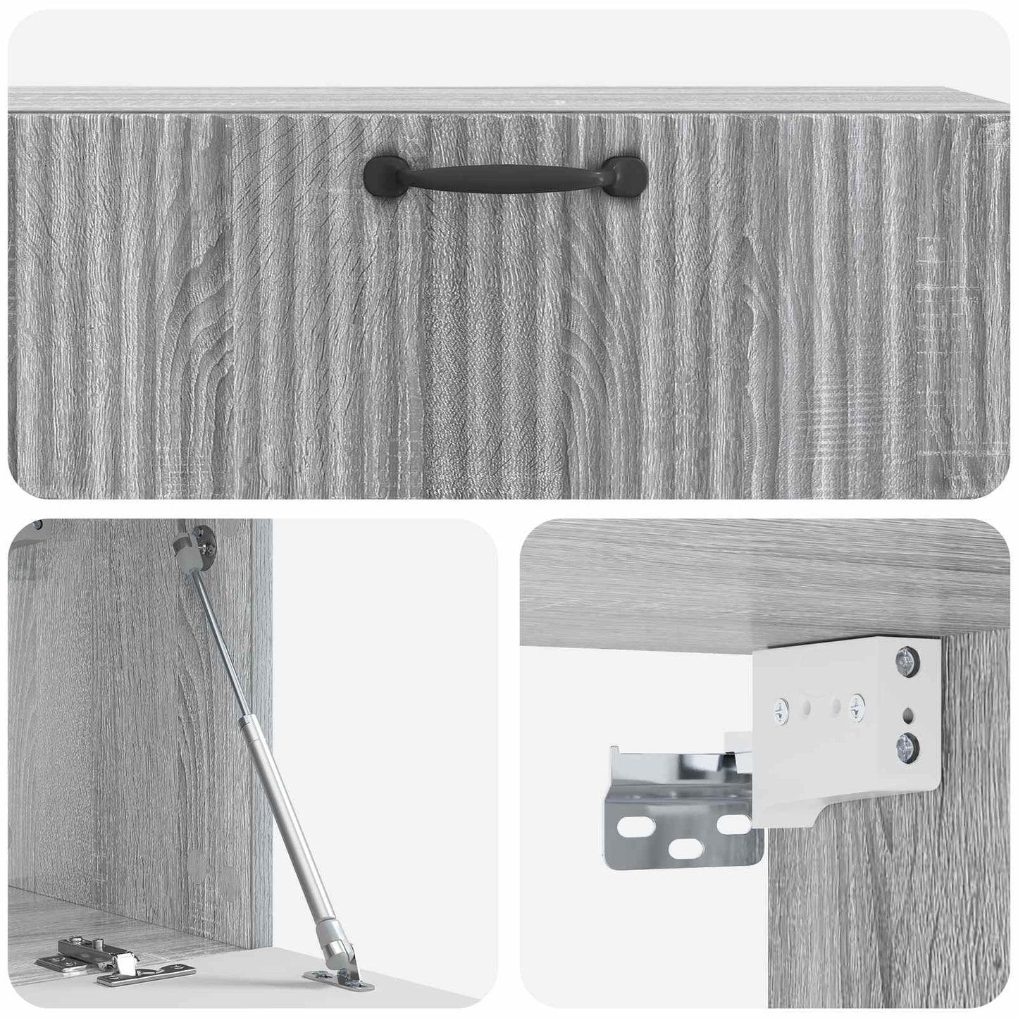 Wandbeugel TV-kast Grijs sonoma 98 x 31 x 30 cm Bewerkt hout