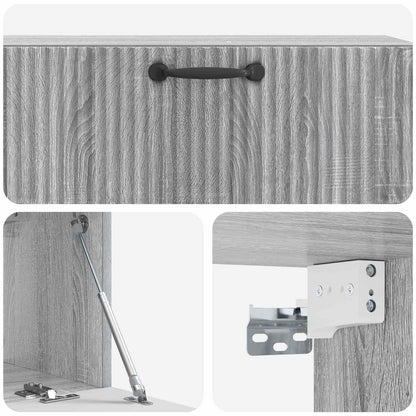 Wandbeugel TV-kast Grijs sonoma 98 x 31 x 30 cm Bewerkt hout