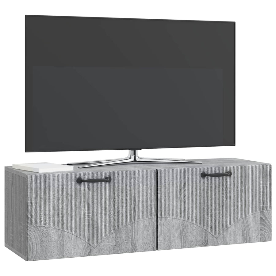 Wandbeugel TV-kast Grijs sonoma 98 x 31 x 30 cm Bewerkt hout