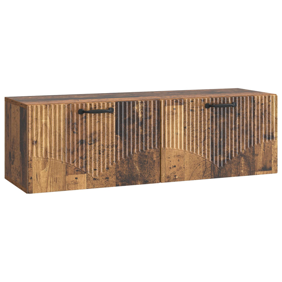 Wandbeugel TV-kast Oud hout 98 x 31 x 30 cm Bewerkt hout
