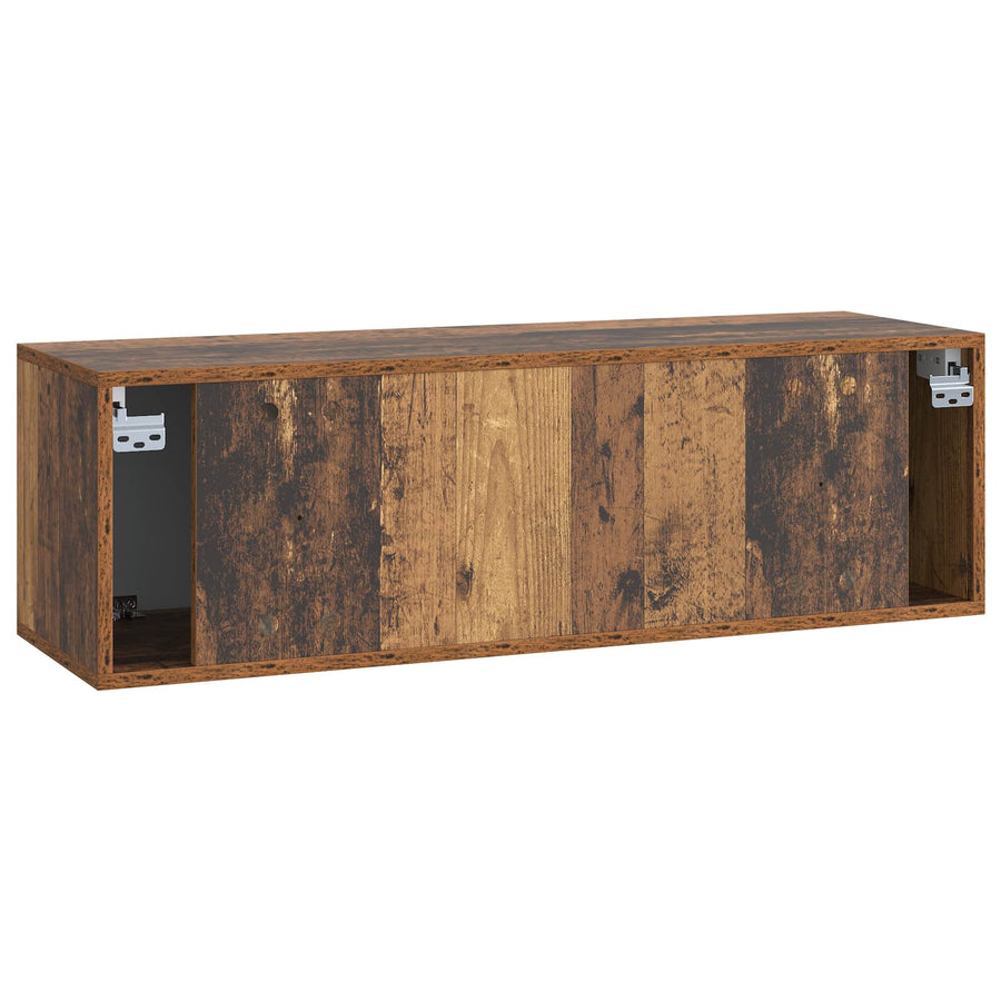 Wandbeugel TV-kast Oud hout 98 x 31 x 30 cm Bewerkt hout