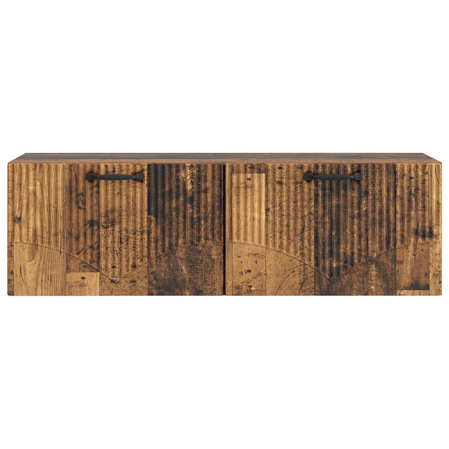 Wandbeugel TV-kast Oud hout 98 x 31 x 30 cm Bewerkt hout