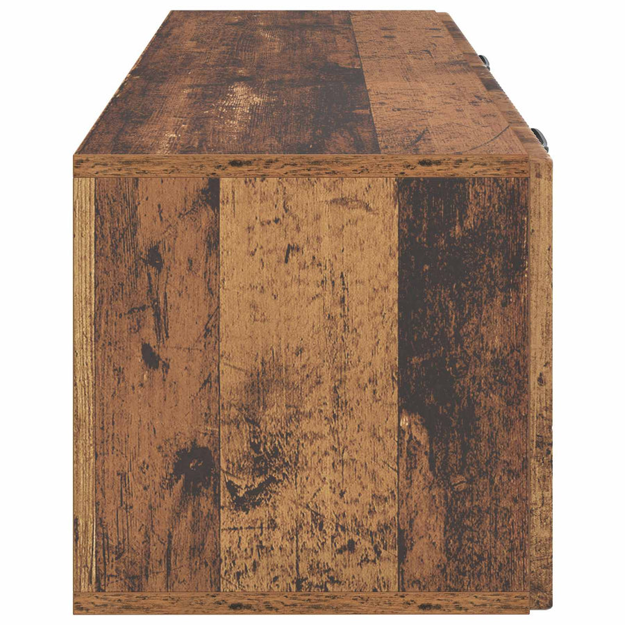 Wandbeugel TV-kast Oud hout 98 x 31 x 30 cm Bewerkt hout
