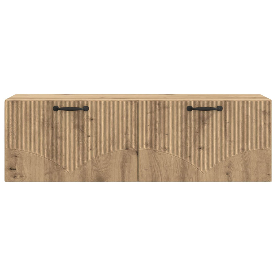 Wandbeugel TV-kast Artisanaal eiken 98 x 31 x 30 cm
