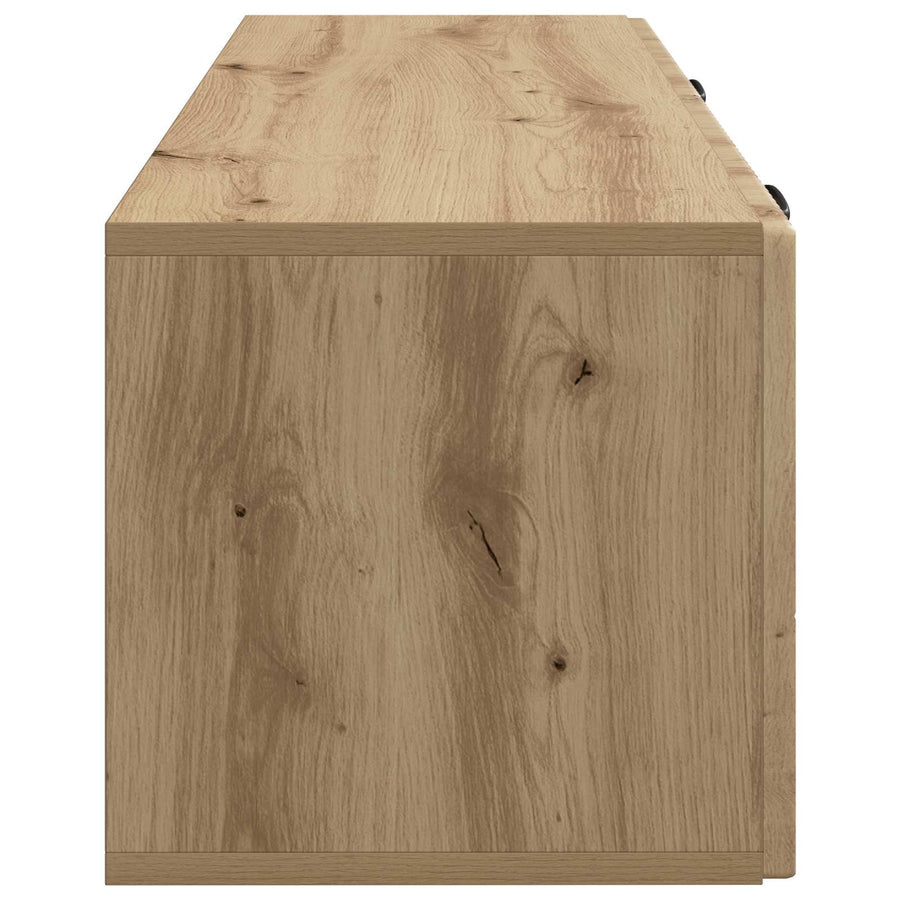 Wandbeugel TV-kast Artisanaal eiken 98 x 31 x 30 cm
