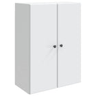 Wandkast 66x34,5x90 cm wit bewerkt hout