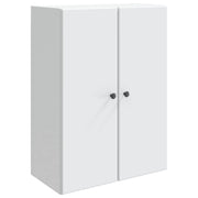 Wandkast 66x34,5x90 cm wit bewerkt hout