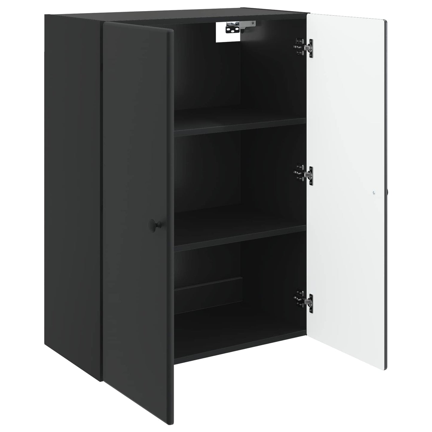 Wandkast Zwart 66 x 34,5 x 90 cm Bewerkt hout