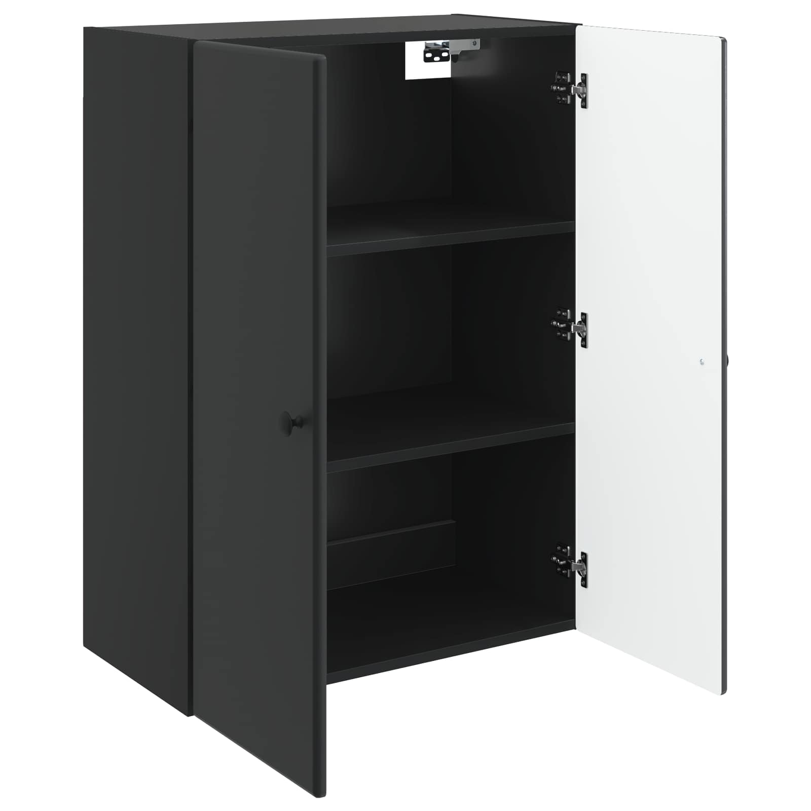 Wandkast Zwart 66 x 34,5 x 90 cm Bewerkt hout