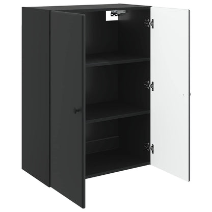 Wandkast Zwart 66 x 34,5 x 90 cm Bewerkt hout