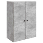 Wandkast 66x34,5x90 cm betongrijs bewerkt hout