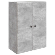 Wandkast 66x34,5x90 cm betongrijs bewerkt hout