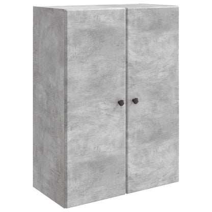 Wandkast Betongrijs 66 x 34,5 x 90 cm Bewerkt hout