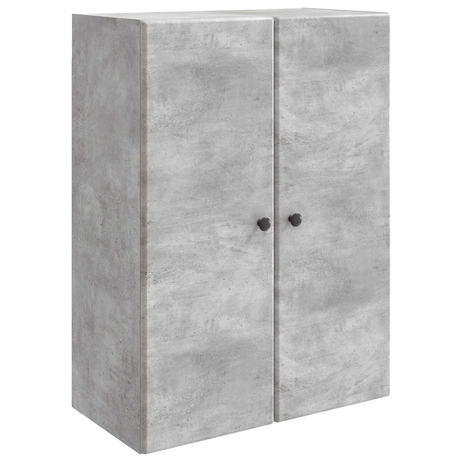 Wandkast Betongrijs 66 x 34,5 x 90 cm Bewerkt hout