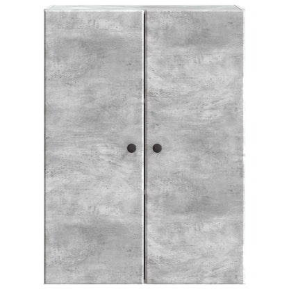 Wandkast Betongrijs 66 x 34,5 x 90 cm Bewerkt hout