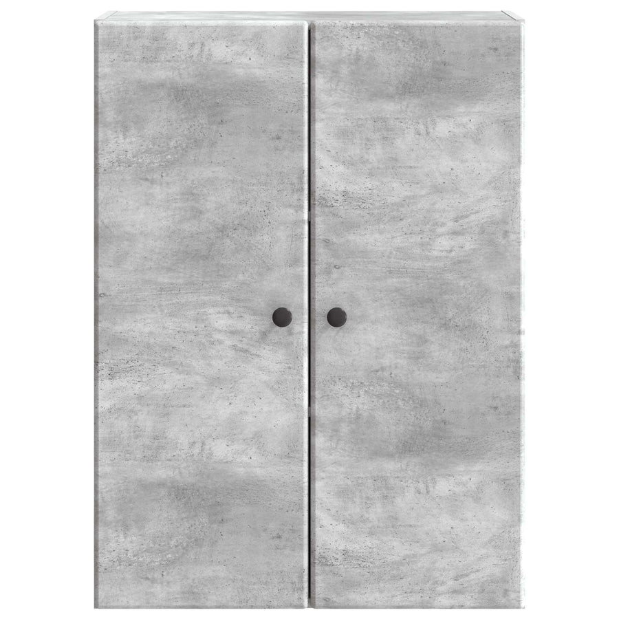 Wandkast Betongrijs 66 x 34,5 x 90 cm Bewerkt hout