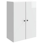 Wandkast 66x34,5x90 cm hoogglans wit bewerkt hout