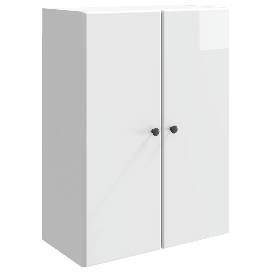 Wandkast Hoogglans Wit 66 x 34,5 x 90 cm Bewerkt hout