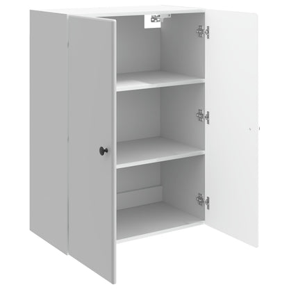 Wandkast Hoogglans Wit 66 x 34,5 x 90 cm Bewerkt hout