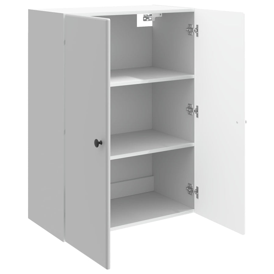 Wandkast Hoogglans Wit 66 x 34,5 x 90 cm Bewerkt hout