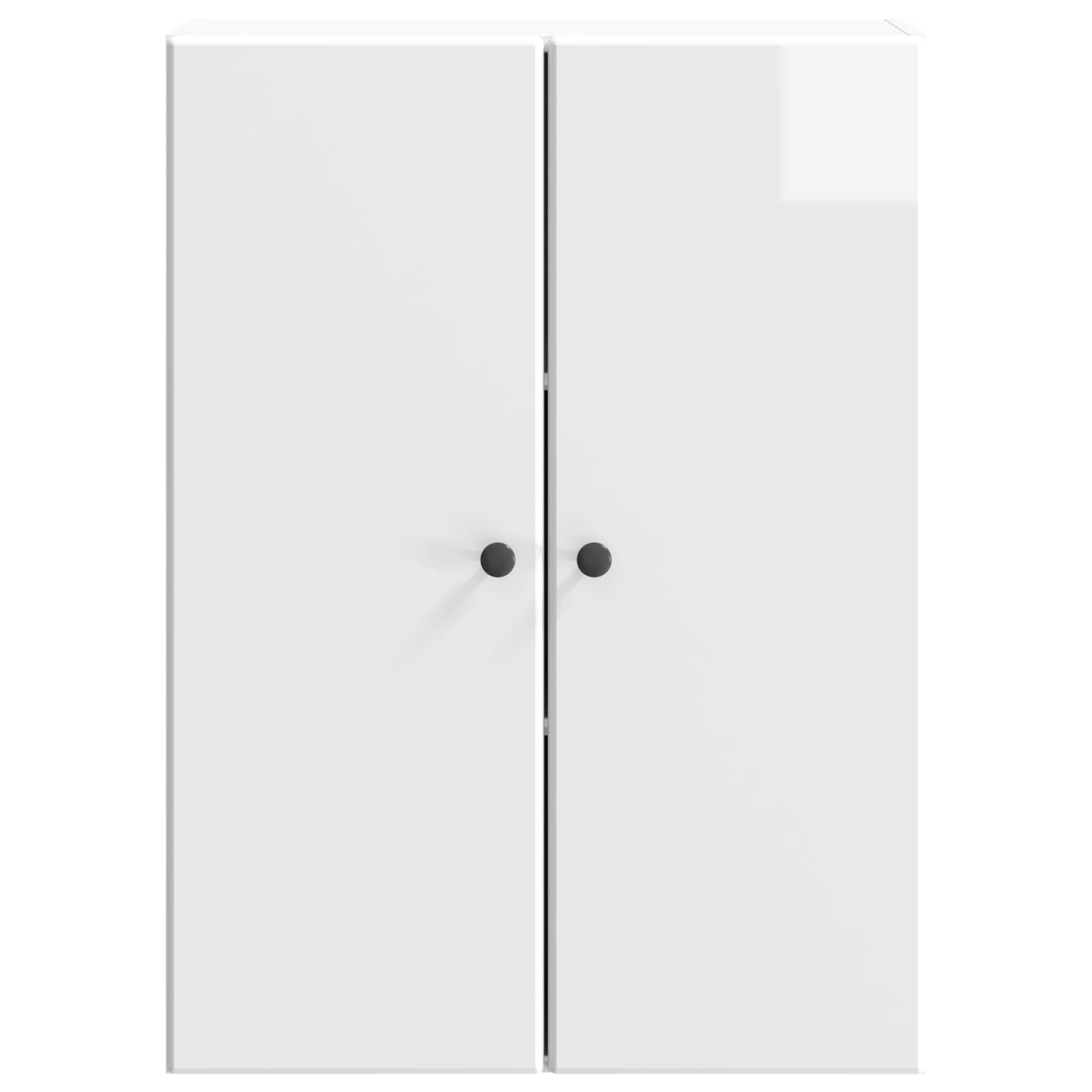 Wandkast Hoogglans Wit 66 x 34,5 x 90 cm Bewerkt hout