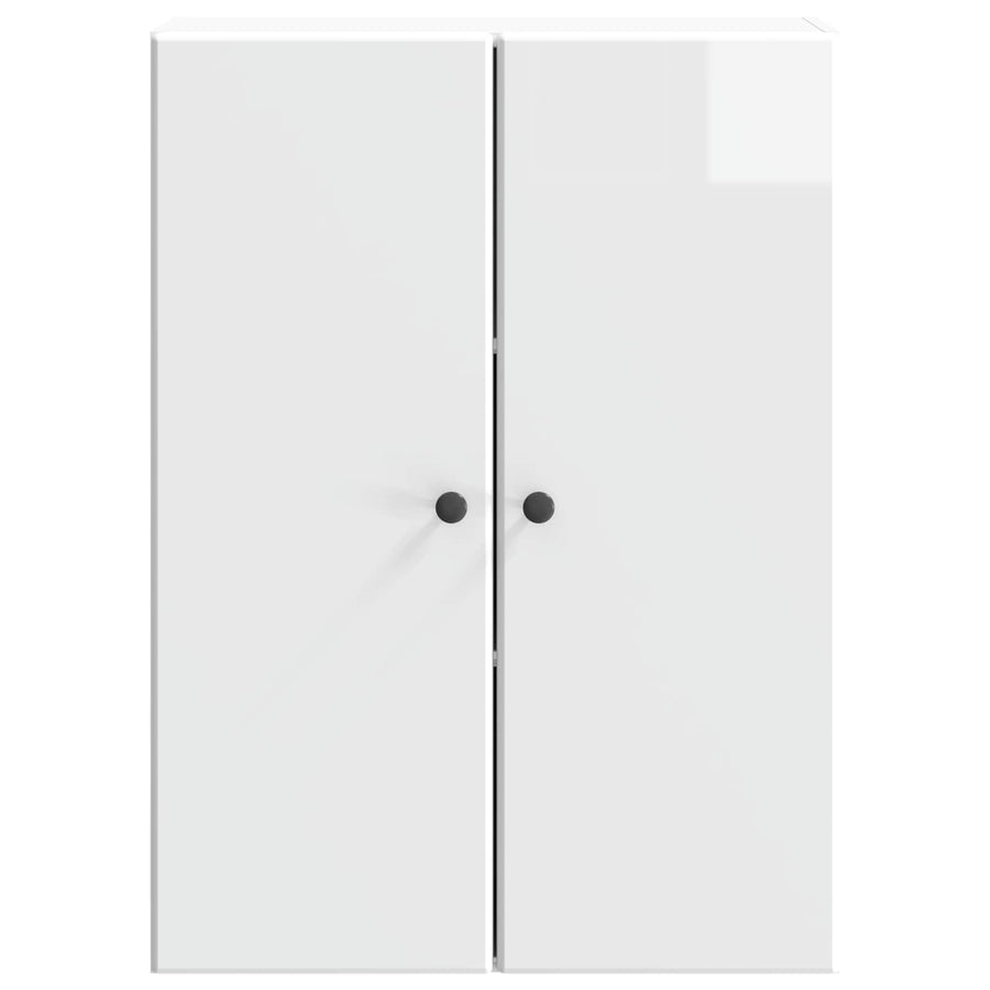 Wandkast Hoogglans Wit 66 x 34,5 x 90 cm Bewerkt hout