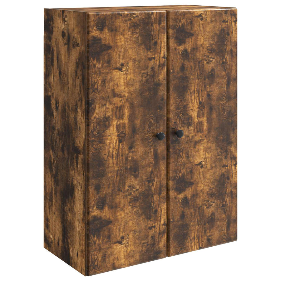 Wandkast Gerookt eiken 66 x 34,5 x 90 cm Bewerkt hout