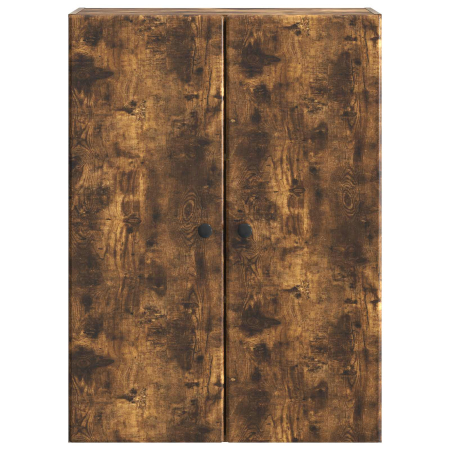 Wandkast Gerookt eiken 66 x 34,5 x 90 cm Bewerkt hout