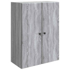 Wandkast 66x34,5x90 cm bewerkt hout grijs