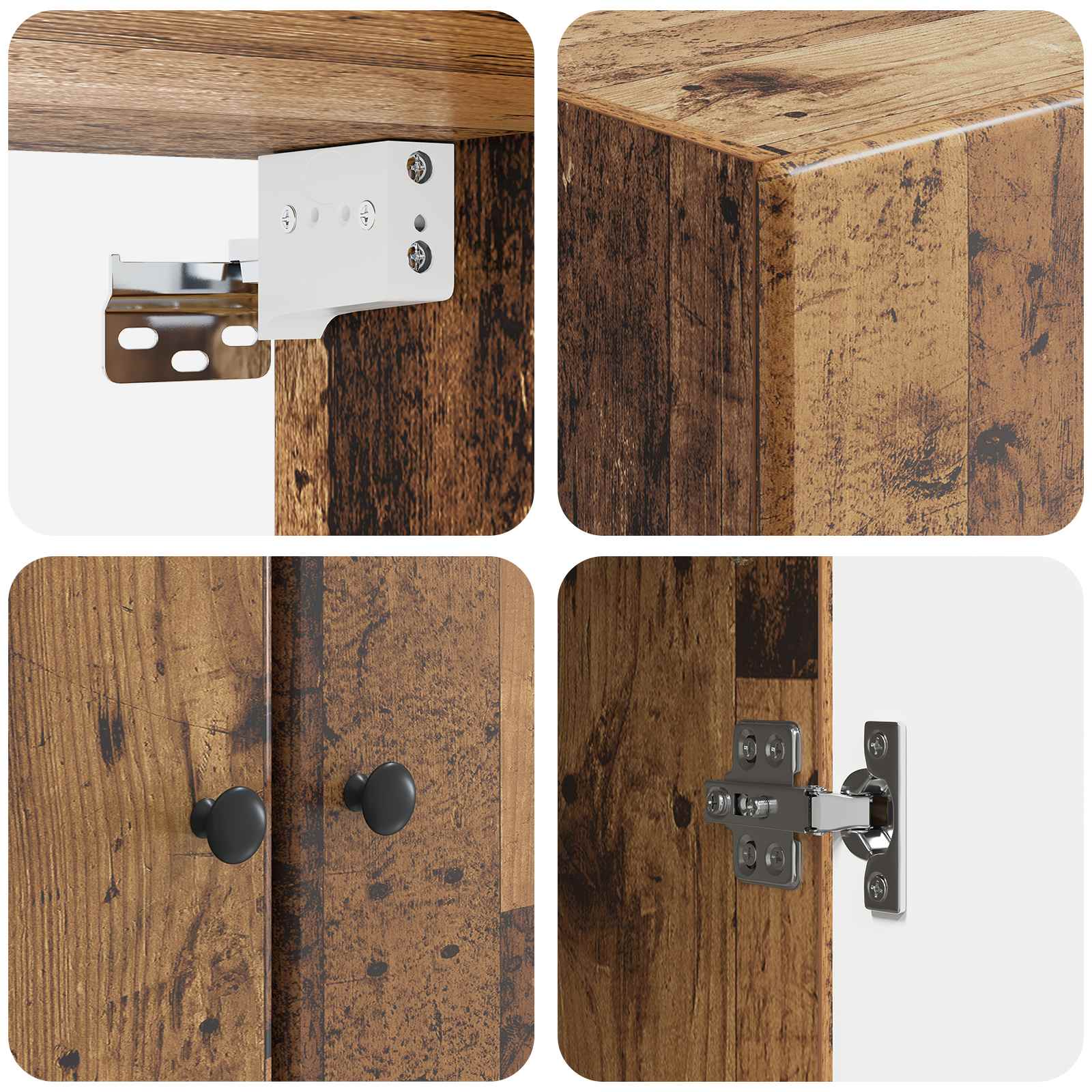 Wandkast Oud hout 66 x 34,5 x 90 cm Bewerkt hout