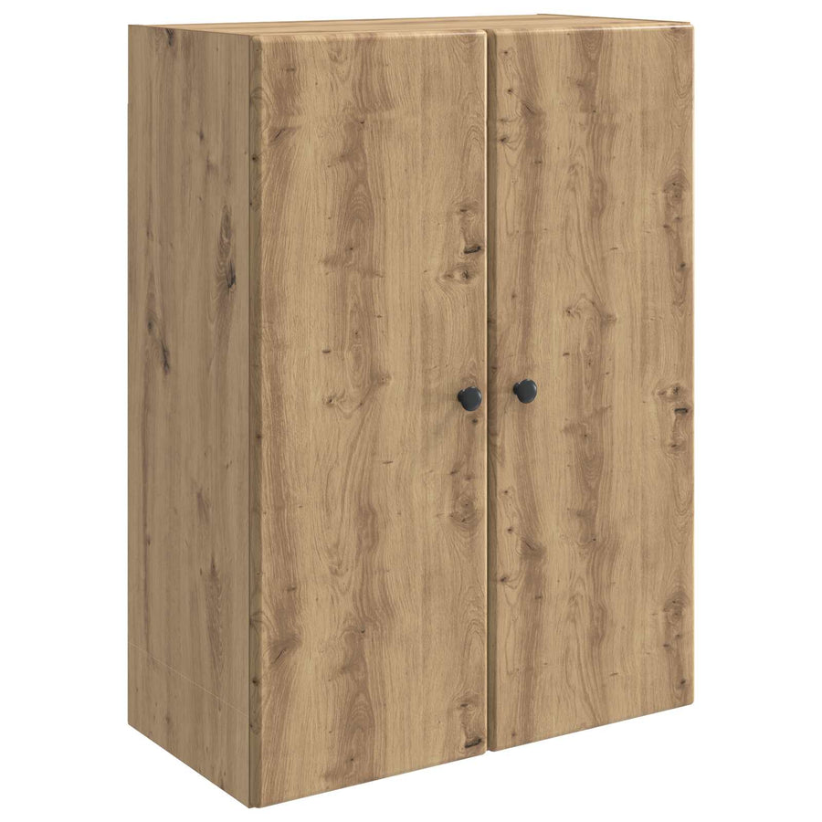Wandkast Artisanaal eiken 66 x 34,5 x 90 cm Bewerkt hout