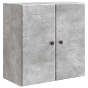 Wandkast 59x31x60 cm betongrijs bewerkt hout