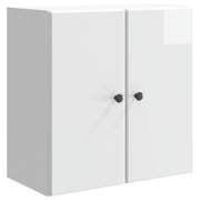 Wandkast 59x31x60 cm hoogglans wit bewerkt hout