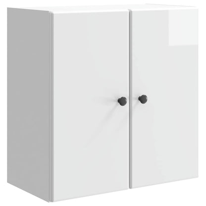 Wandkast Hoogglans Wit 59 x 31 x 60 cm Bewerkt hout